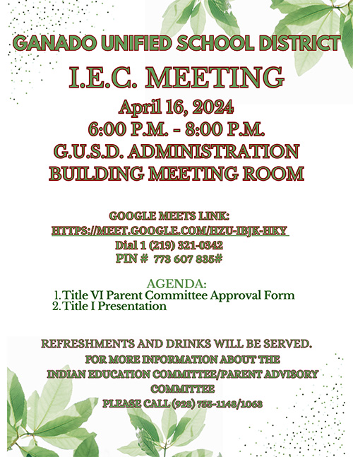 I.E.C./P.A.C. Meeting Flyer