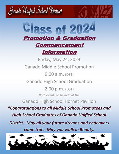 Click to view Class of 2024 Promotion and Graduation Information flyer