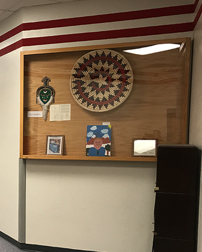 Navajo culture on display in the hallway of Ganado Primary School